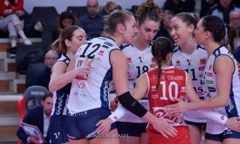 A1 femminile: Itas Trentino, due set alla pari con Milano non sono sufficienti per muovere la classifica