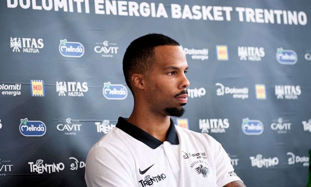 Dolomiti Energia Trentino, presentato Mattia Udom: «Trento mi ha già conquistato: darò tutto, giorno dopo giorno»