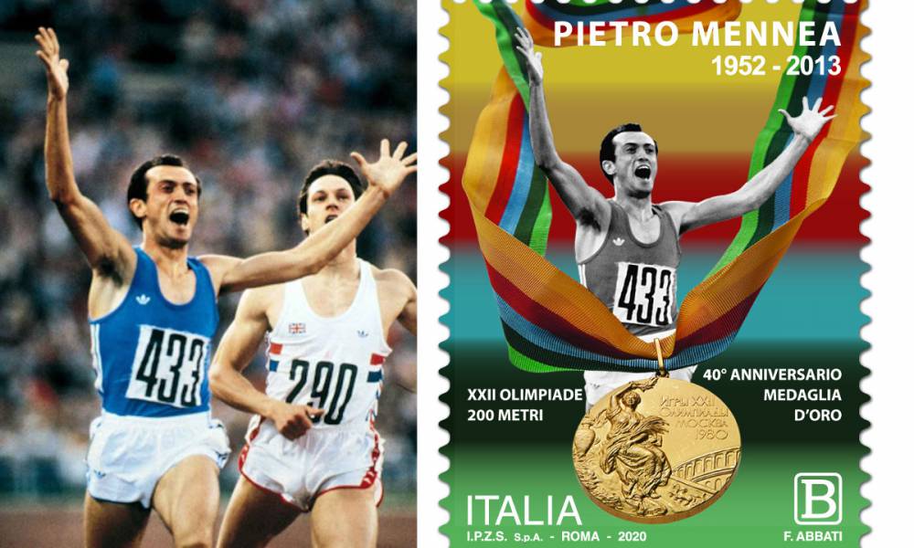 Emesso francobollo dedicato a Pietro Mennea, nel 40° anniversario della medaglia d’oro alle Olimpiadi di Mosca