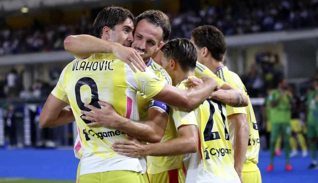 La Juventus festeggia un gol - Foto Lapresse - Sportmagazinetrentino.it