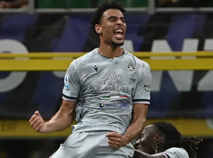 Arthur Atta esulta dopo il gol all'Inter - Sportmagazinetrentino.it