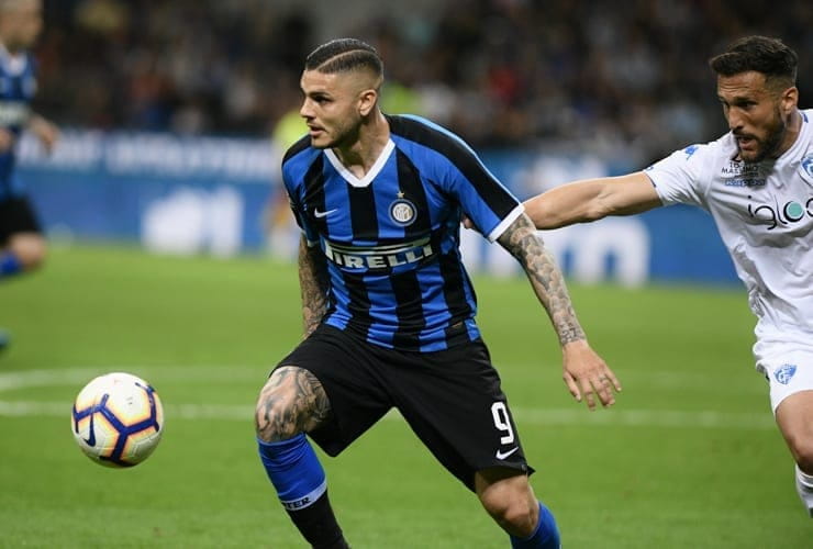 Mauro Icardi in campo con la maglia dell'Inter - Foto Lapresse - Sportmagazinetrentino.it