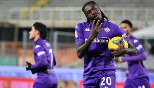 Giocatori della Fiorentina esultano